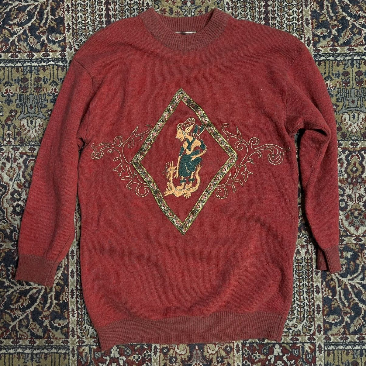 Kapital Vintage Japan Sweater Alpaca Wool with Gold Embroidery sz L Size US L / EU 52-54 / 3 - 2 Thumbnail