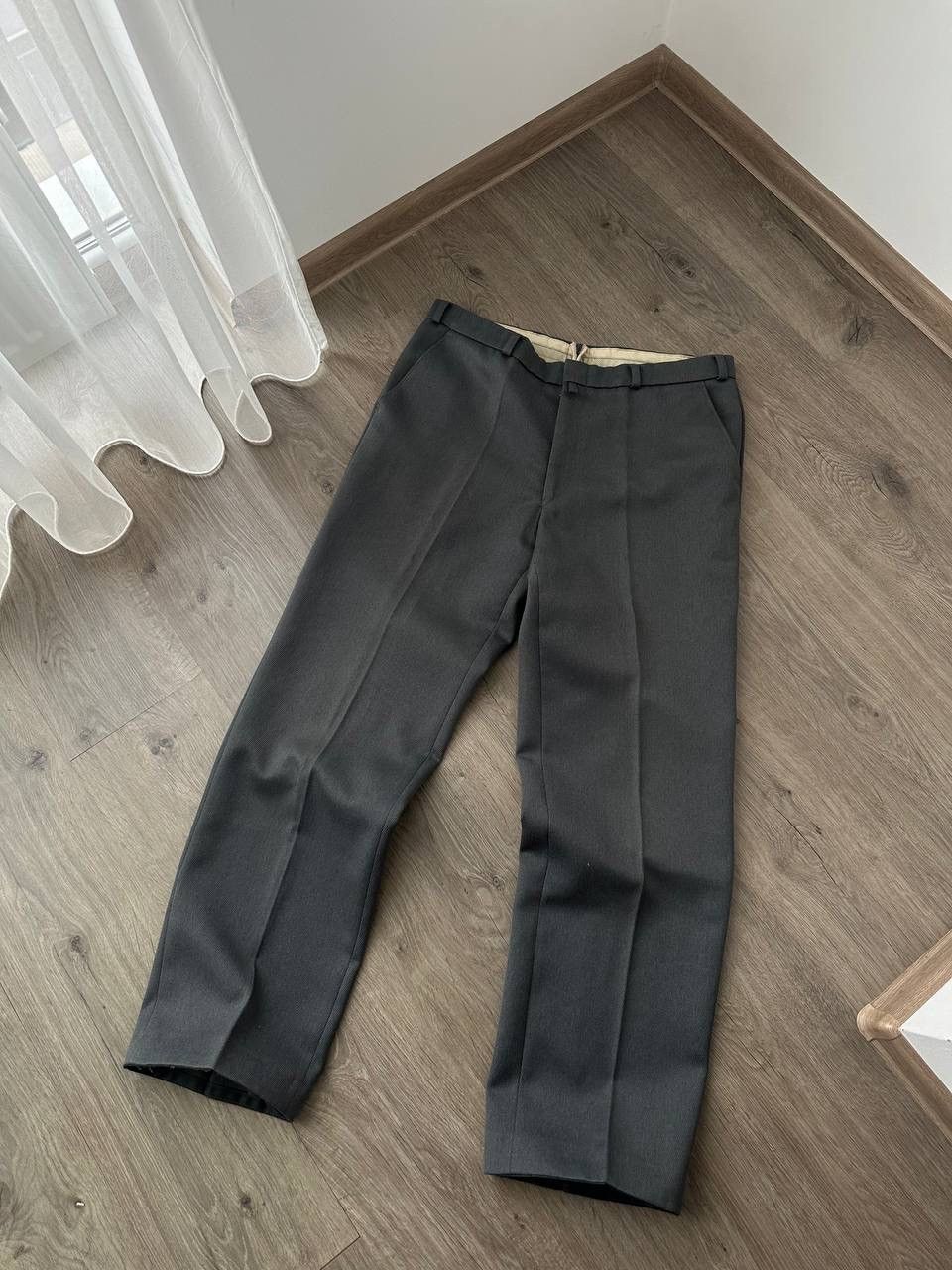 Japanese Brand × Vintage Vintage Antique Japanese Gray Wool Straight Pipes Pants Size 38R - 7 Thumbnail