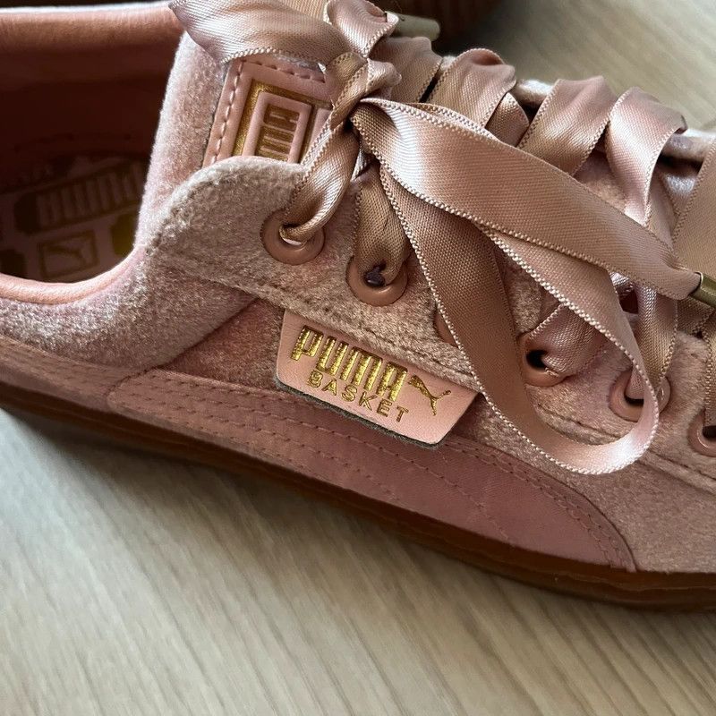 Puma Puma Suede Platform Pink Skateboarding Shoes Size US 6.5 / IT 36.5 - 4 Thumbnail