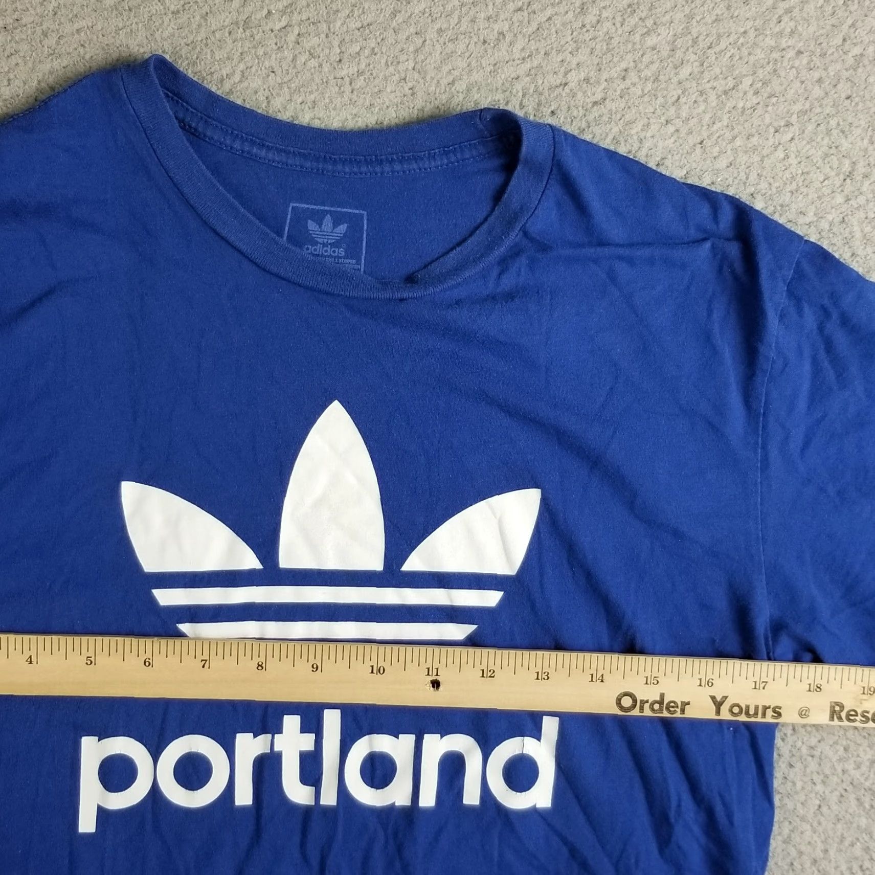Adidas Adidas Originals Portland Trefoil T-Shirt Men Small City Series Blue Cotton Logo Graphic Size US S / EU 44-46 / 1 - 5 Thumbnail