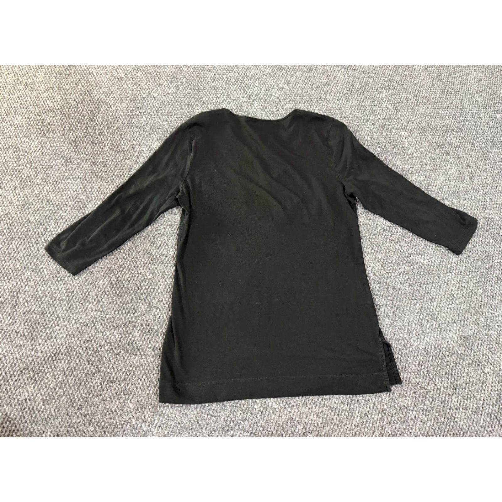 Ralph Lauren Lauren Ralph Lauren Tunic Top Womens Medium Black Long Sleeve V Neck Stretch Blouse Size M / US 6-8 / IT 42-44 - 8 Thumbnail