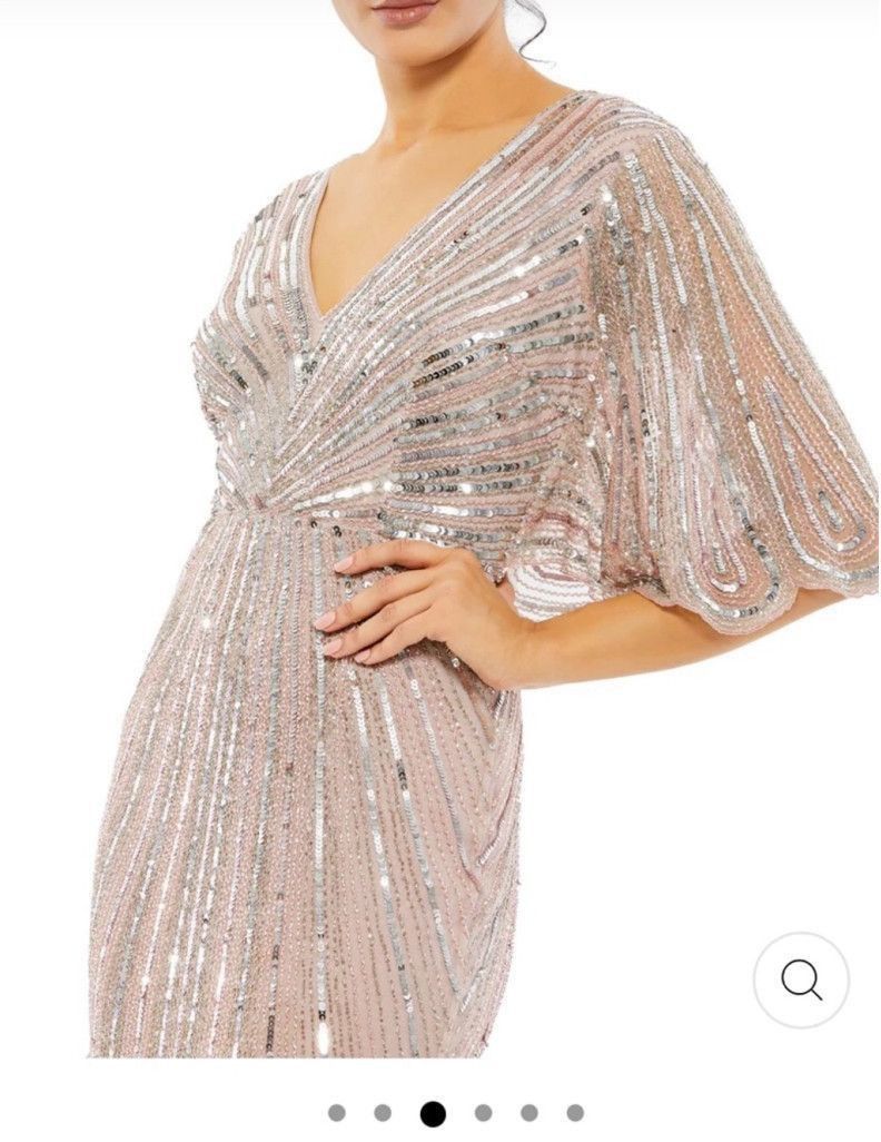 Mac Duggal Women's Mac Duggal Pink & Silver Sequin Gown Size 12 Size XL / US 12-14 / IT 48-50 - 3 Thumbnail