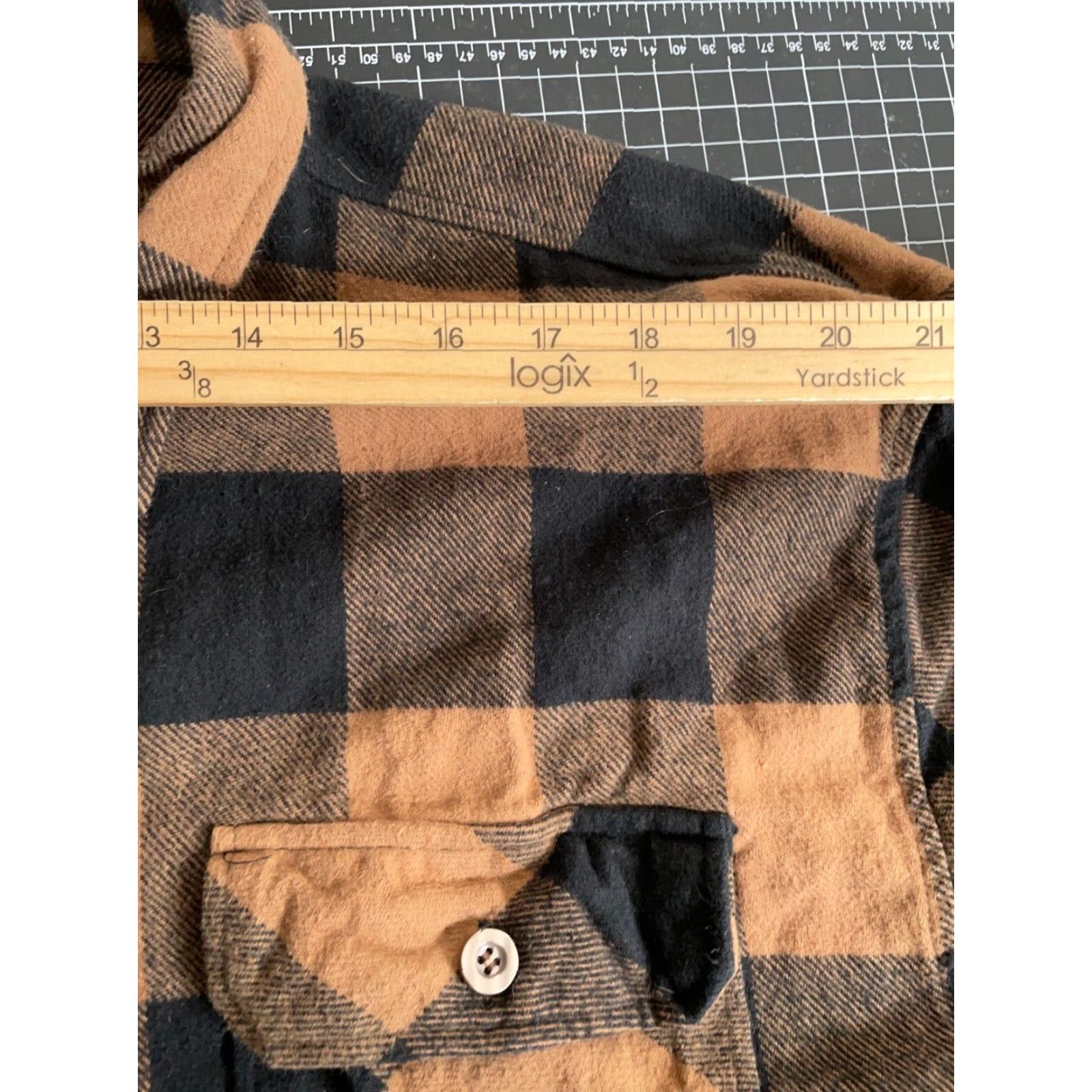 Rothco VINTAGE Rothco Men's Flannel Shirt 4XL Long Sleeve Button-Up Casual Workwear Brown Plaid Winter Size US XXL / EU 58 / 5 - 6 Thumbnail
