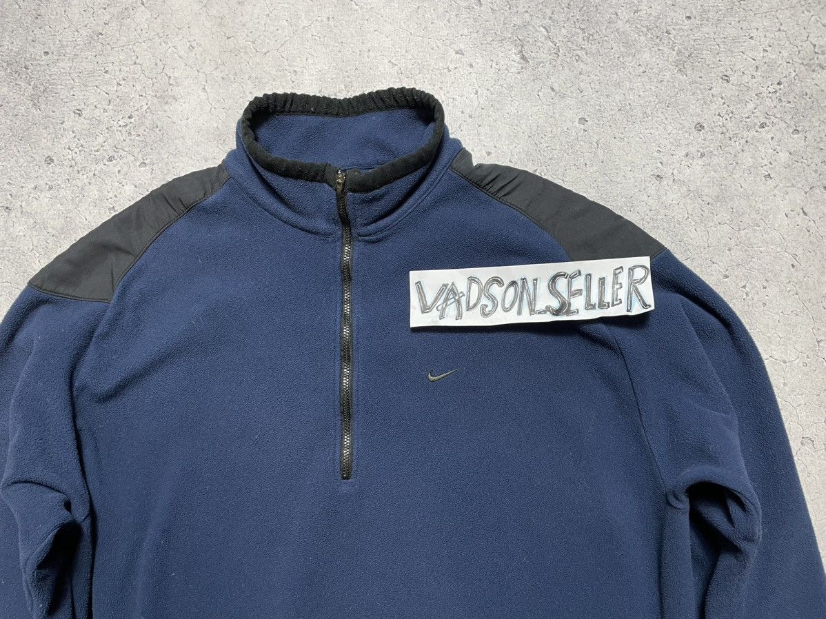 Nike × Vintage Vintage Fleece 1/4 Zip Pullover Nike Y2K Drill Swoosh Size US XXL / EU 58 / 5 - 7 Thumbnail