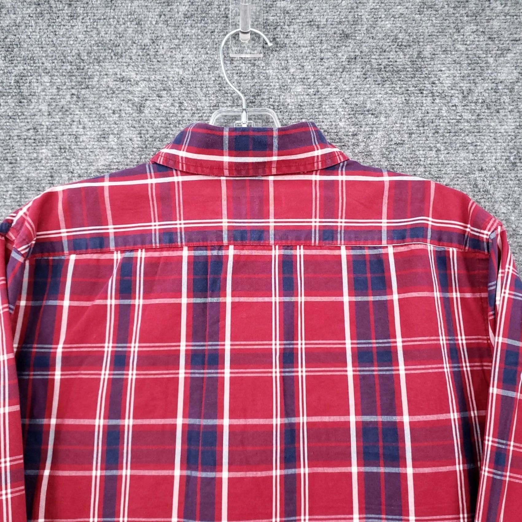 Express Express Mens M Medium Red Plaid Button-Down Long Sleeve Shirt Business Casual Size US M / EU 48-50 / 2 - 6 Thumbnail