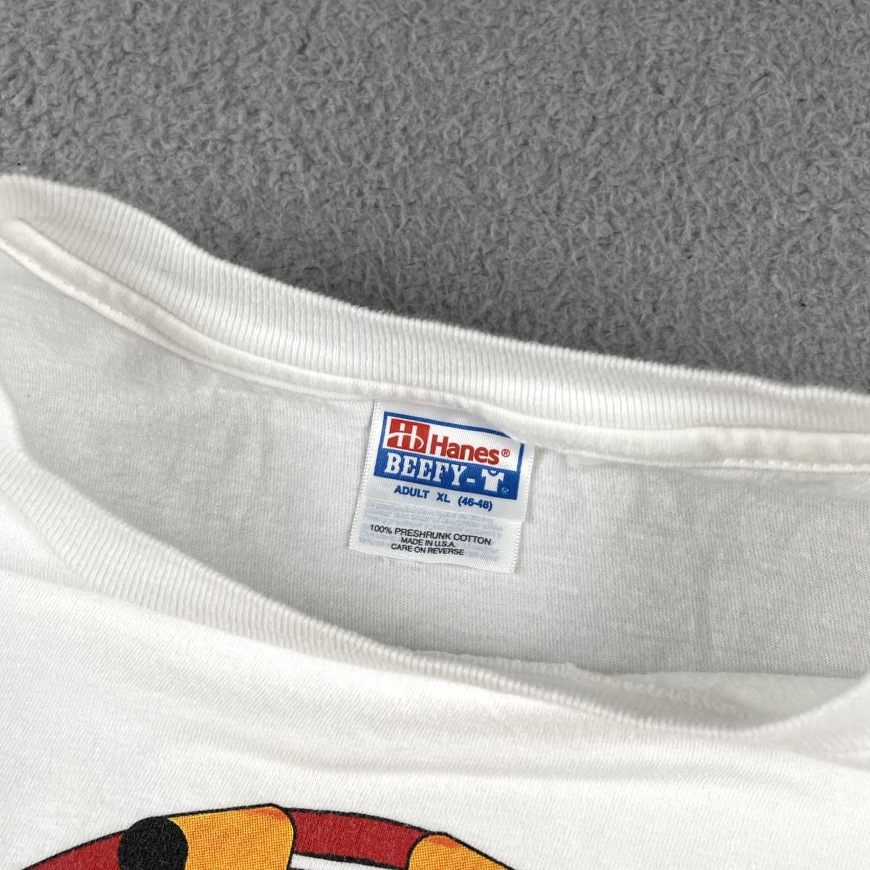 Hanes VINTAGE Hanes Beefy T-Shirt XL Ed Debevic’s Real American Beer Chicago A Way If Life USA Mens Size US XL / EU 56 / 4 - 7 Thumbnail