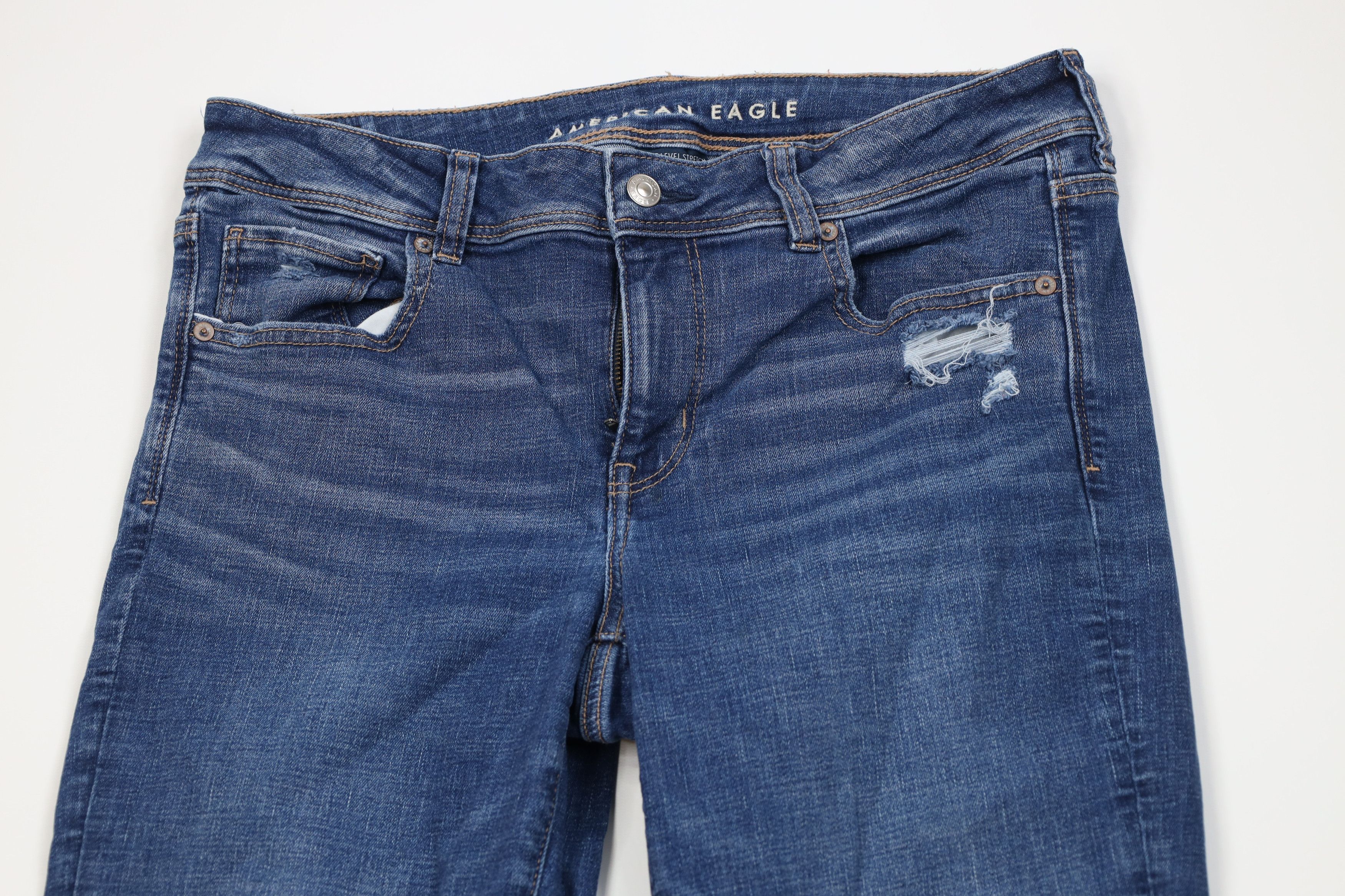 American Eagle Outfitters Vintage Y2K American Eagle Stretch Boot Cut Wide Leg Jeans Size 34" / US 12 / IT 48 - 2 Thumbnail