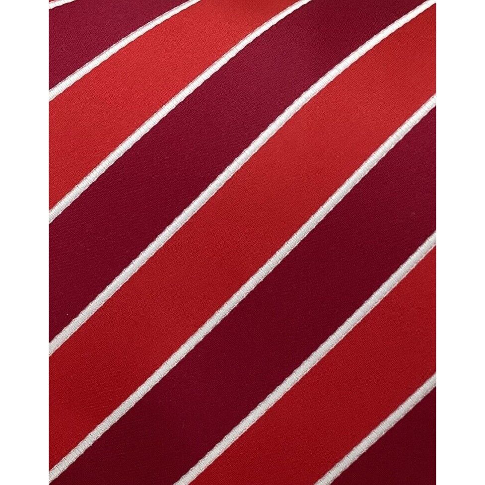Other $50 JHON SPARKS Red Striped Luxury Polyester Tie W: 3" NWT Size ONE SIZE - 7 Thumbnail