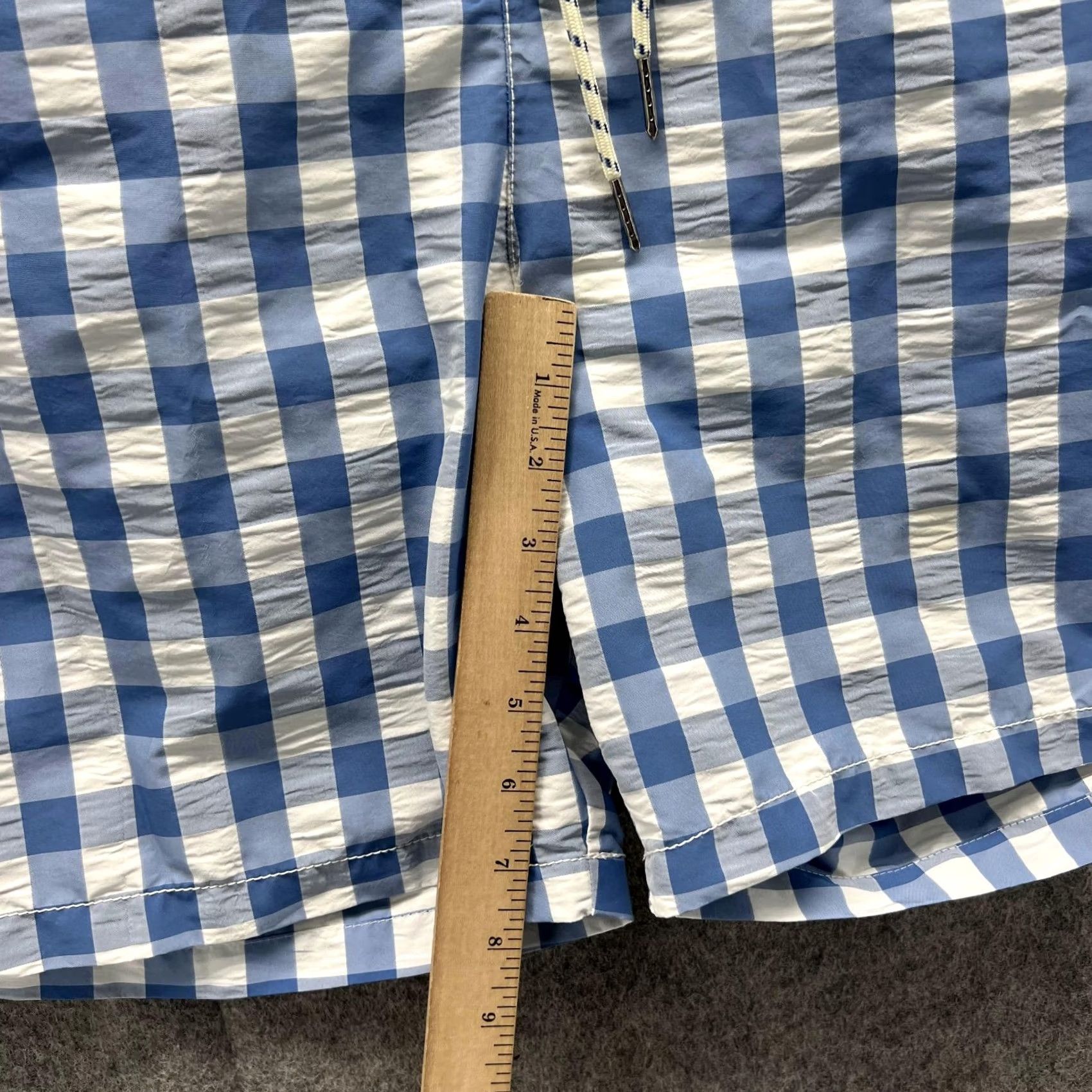 Tommy Bahama Tommy Bahama Shorts Men 2XL Blue Drawstring Checkered Trunks Swimwear Casual Beachwear Size US 39 - 7 Thumbnail