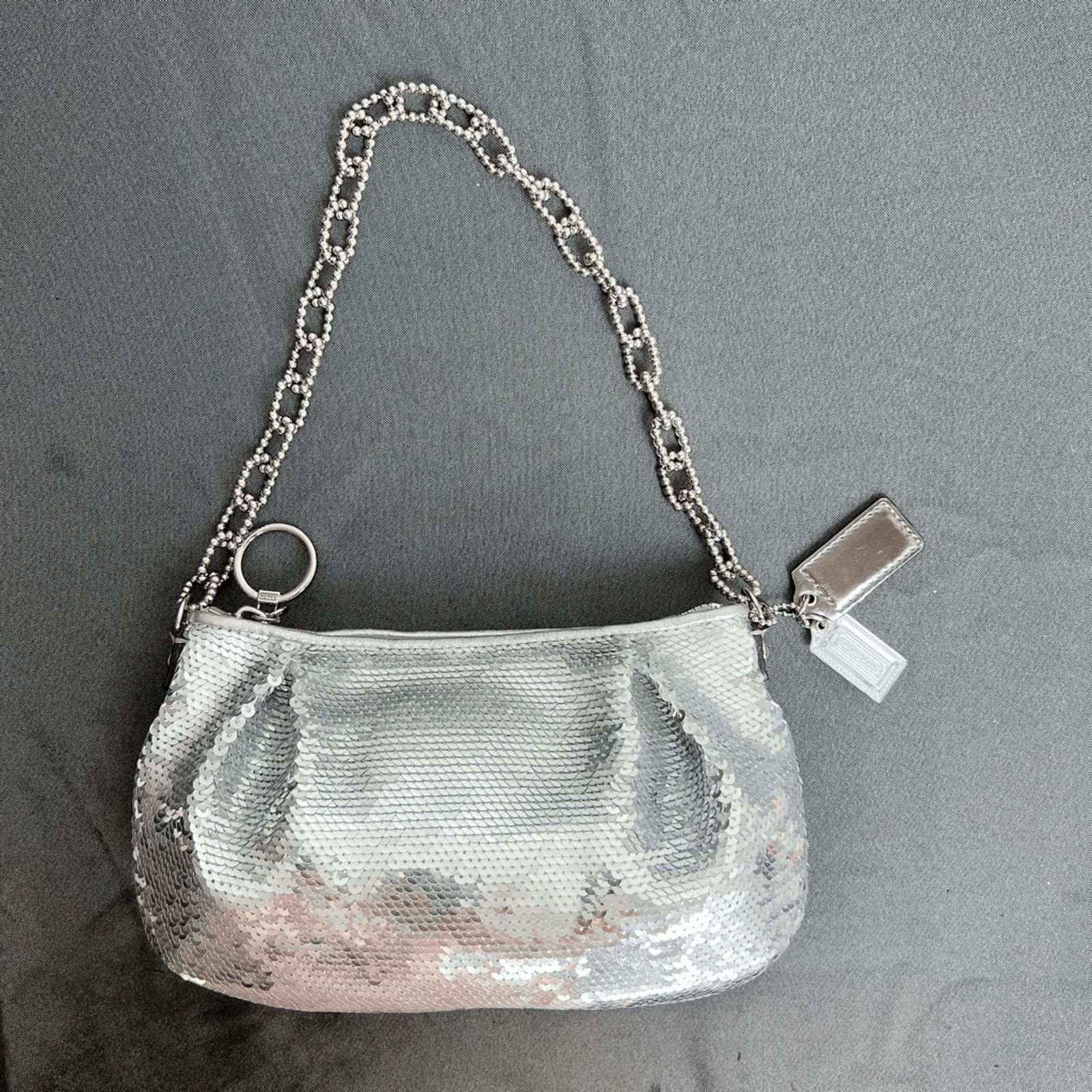 Coach COACH Vintage Poppy Sliver Sequined Evening Bag RARE 14368 Size ONE SIZE - 8 Thumbnail