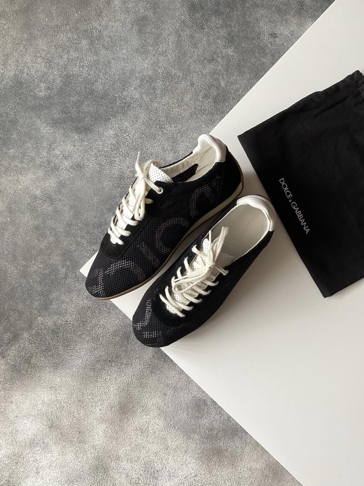 Dolce & Gabbana Dolce&Gabbana Thailandia Mirror Logo Suede Sneakers Size US 7.5 / IT 37.5 - 6 Thumbnail