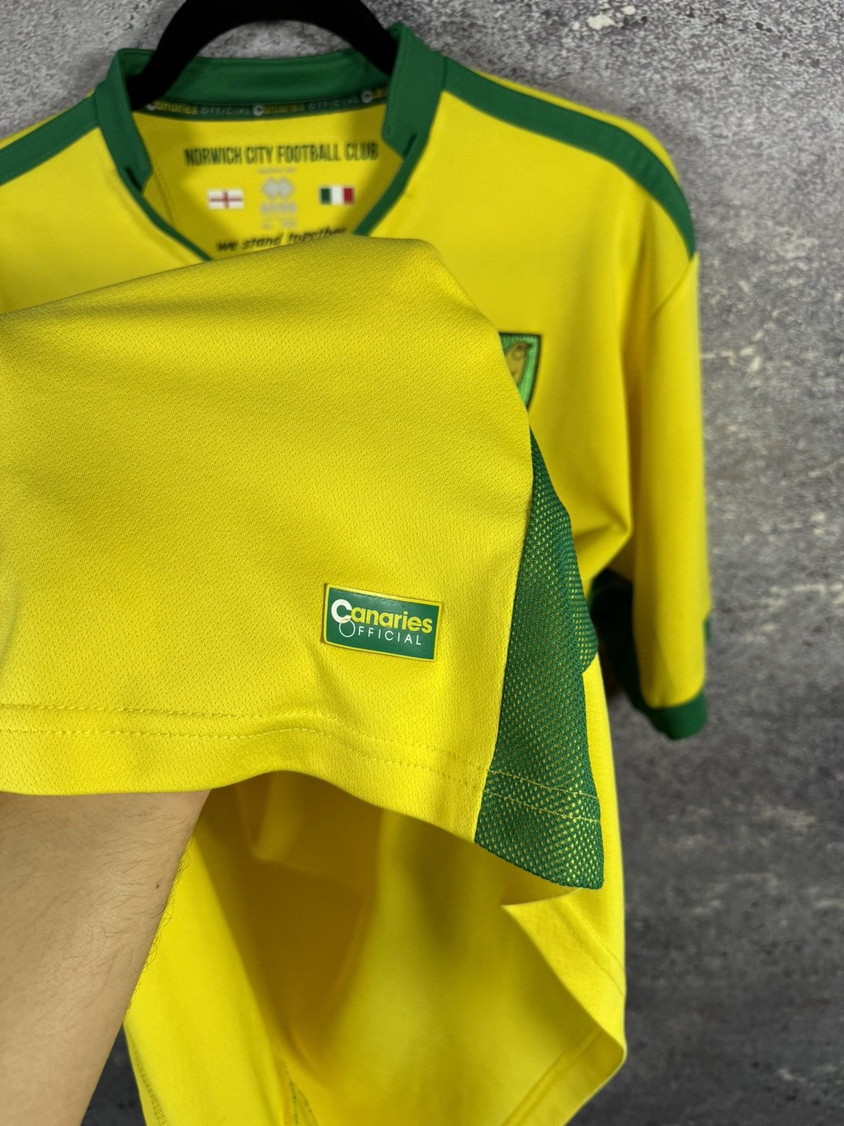 Errea × Vintage Vintage Norwich City 2016/17 Errea Soccer Jersey Blokcore Size US XXL / EU 58 / 5 - 11 Thumbnail