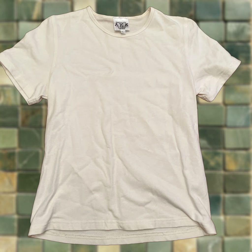 Vintage VINTAGE Authentic AKA Womens Top L Cotton Knit Short Sleeve Cream Boho T-Shirt Size L / US 10 / IT 46 - 1 Thumbnail