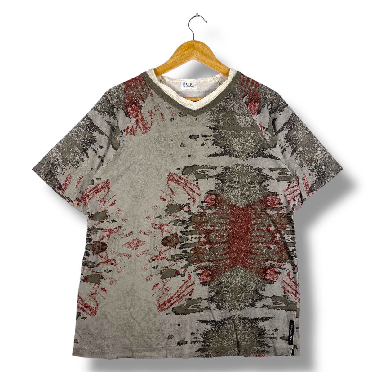 C.P. Company Vintage Distressed 90's C.P. COMPANY Fullprint Tee Shirt Size US M / EU 48-50 / 2 - 1 Thumbnail