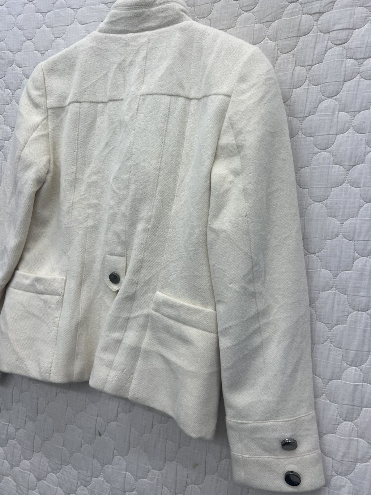 Karl Lagerfeld KARL LAGERFELD ASYMMETRICAL BUTTON WOOL JACKET Size S / US 4 / IT 40 - 6 Thumbnail