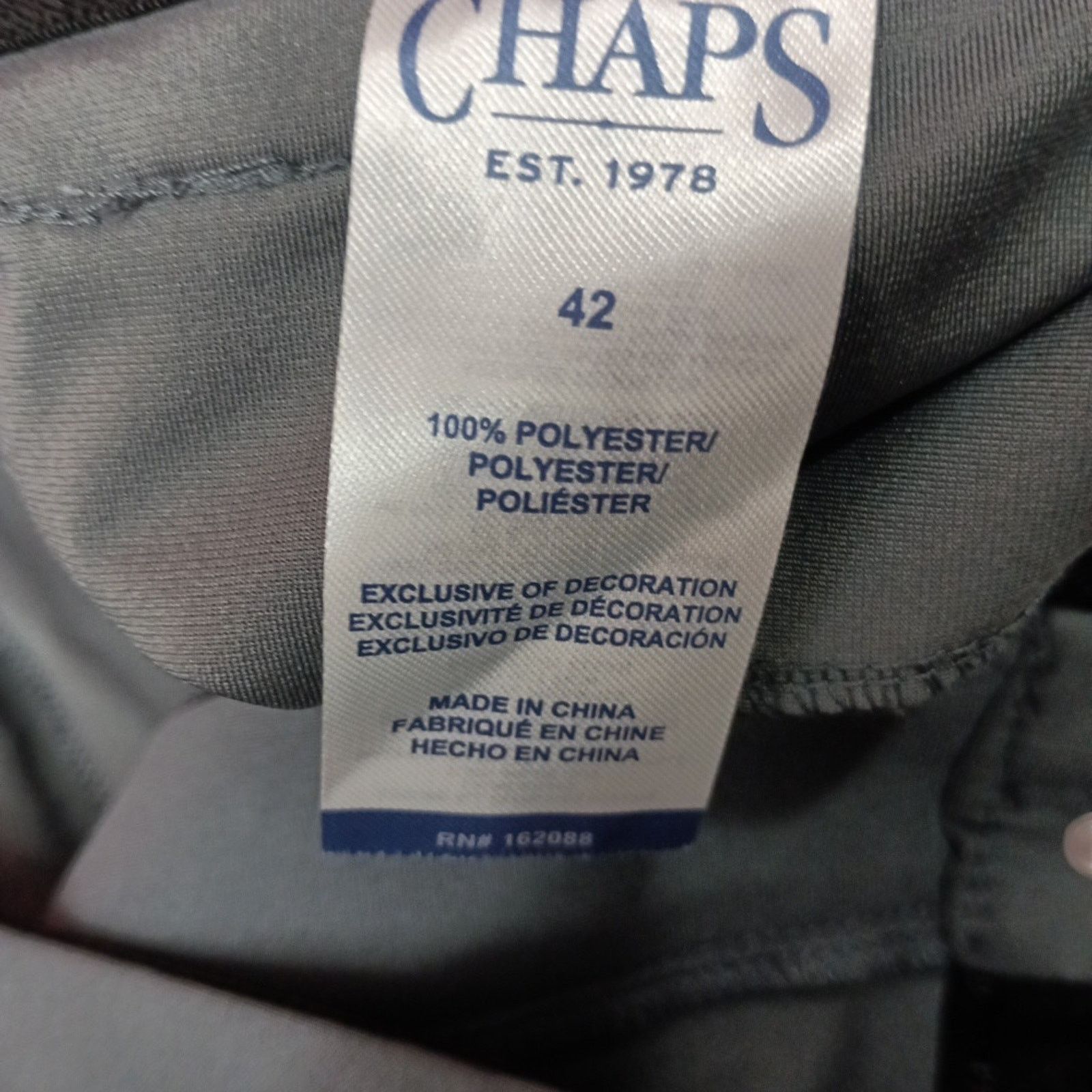 Chaps Chaps Golf Performance Slim Fit Pants Men 42x32 Gray Stretch Size US 42 / EU 58 - 5 Thumbnail