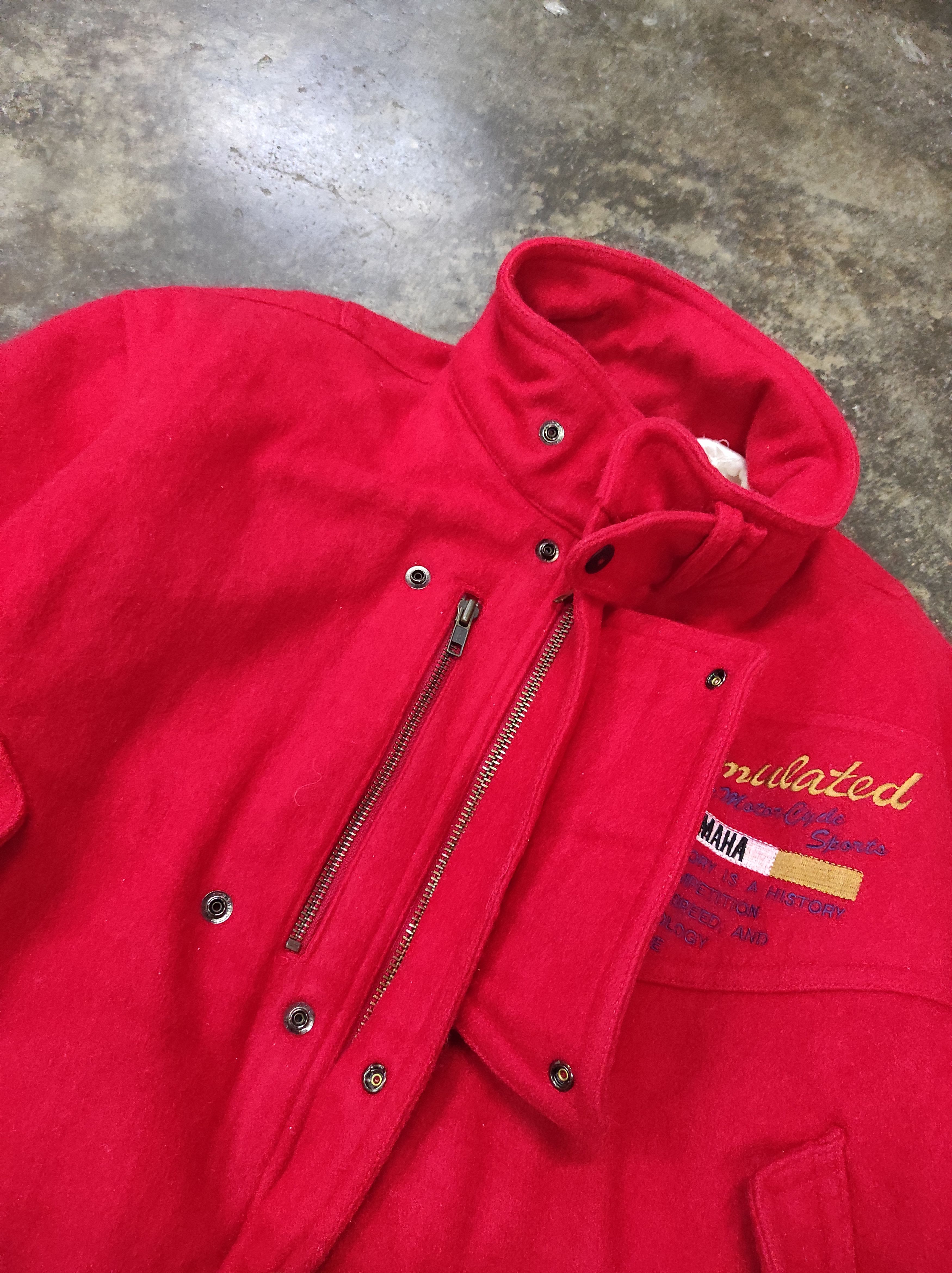 Yamaha YAMAHA RIDING WEAR VTG ACCUMULATED WOOL BIKER JACKET Size US L / EU 52-54 / 3 - 6 Thumbnail