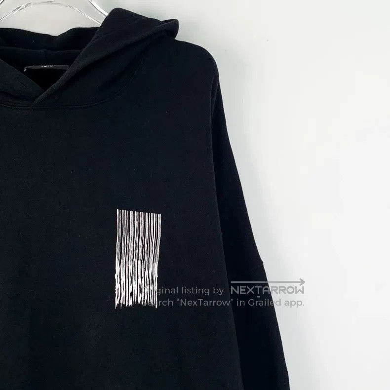 Balenciaga Balenciaga Black Fringe Printed Cotton Hooded Long Sleeve Size US XS / EU 42 / 0 - 3 Thumbnail