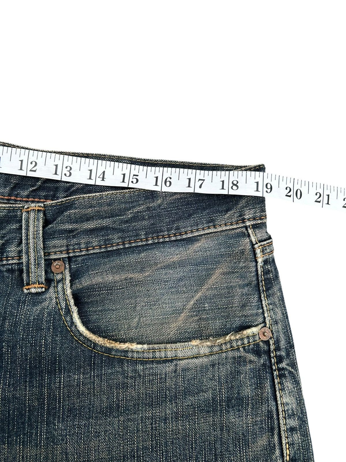 Kapital Vintage Edwin 505ZX Selvedge Distressed Denim Jeans Size US 38 / EU 54 - 18 Thumbnail