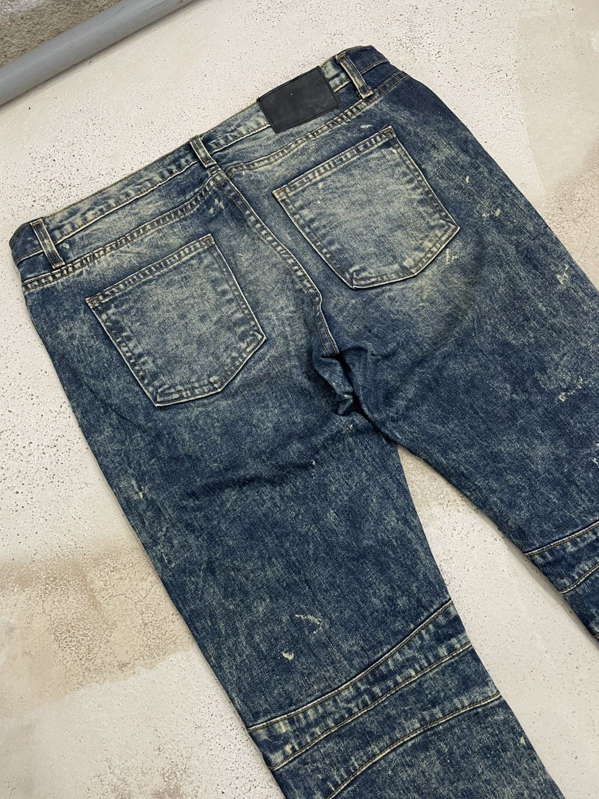 Other Rustic Dime Crazy Mudwash Distressed Biker Style Denim Pants Size US 34 / EU 50 - 11 Thumbnail