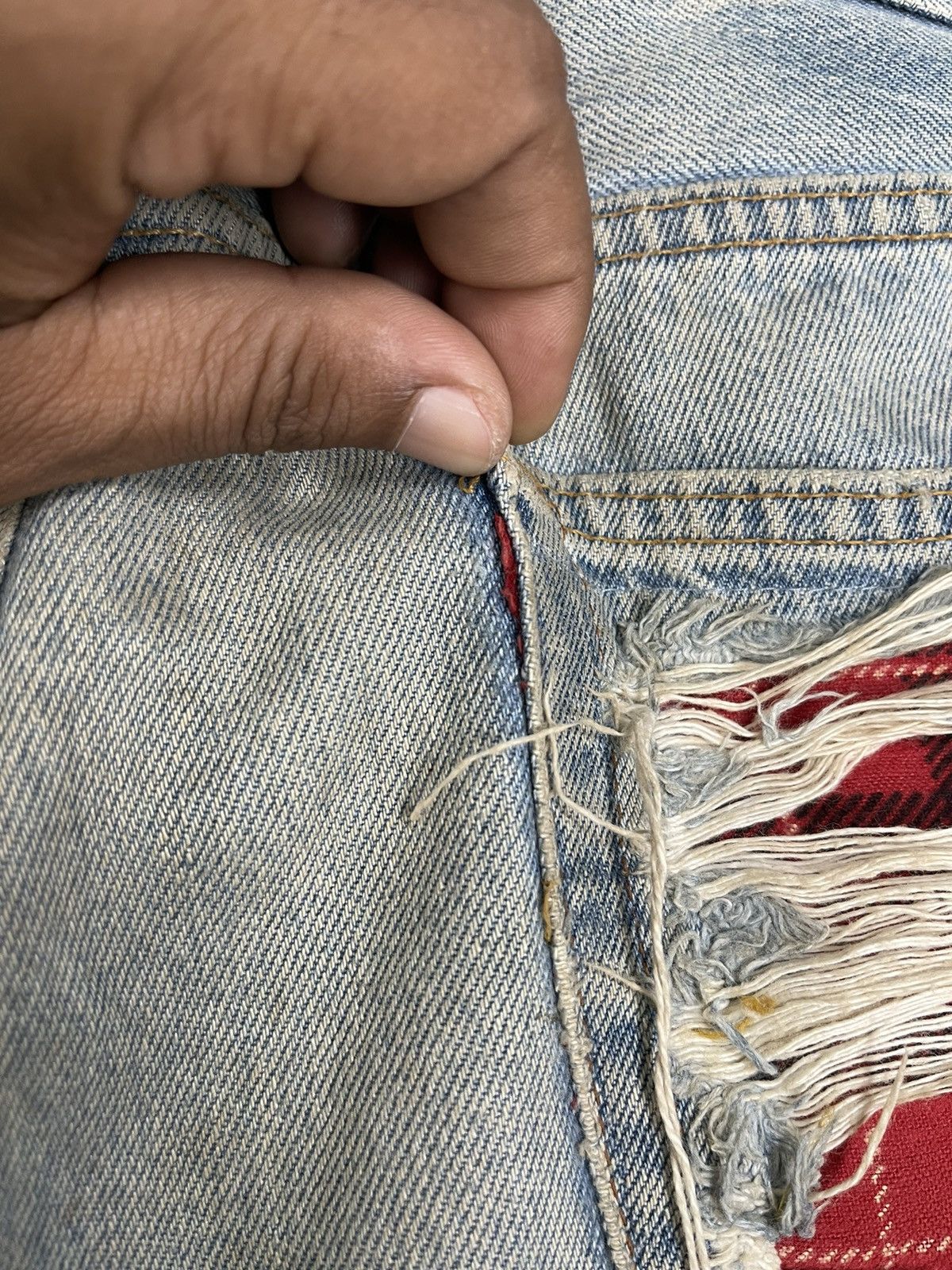 Levi's Custom distressed jeans Fashion Style Size US 35 - 12 Thumbnail