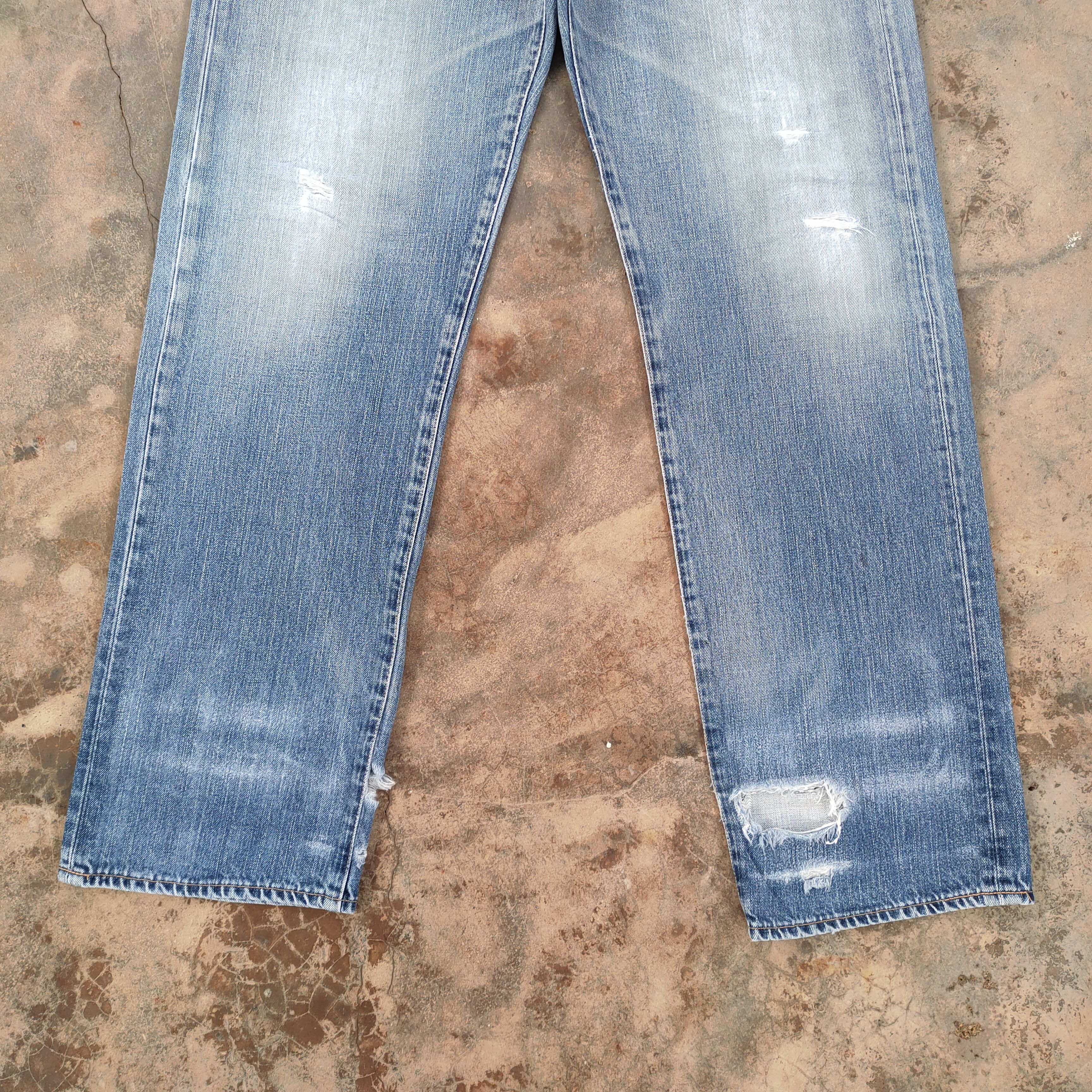 Levi's Vintage Clothing VINTAGE LEVI'S STRAUS 510 FADED RIPPED JEANS DENIM PANTS Size US 36 / EU 52 - 4 Thumbnail