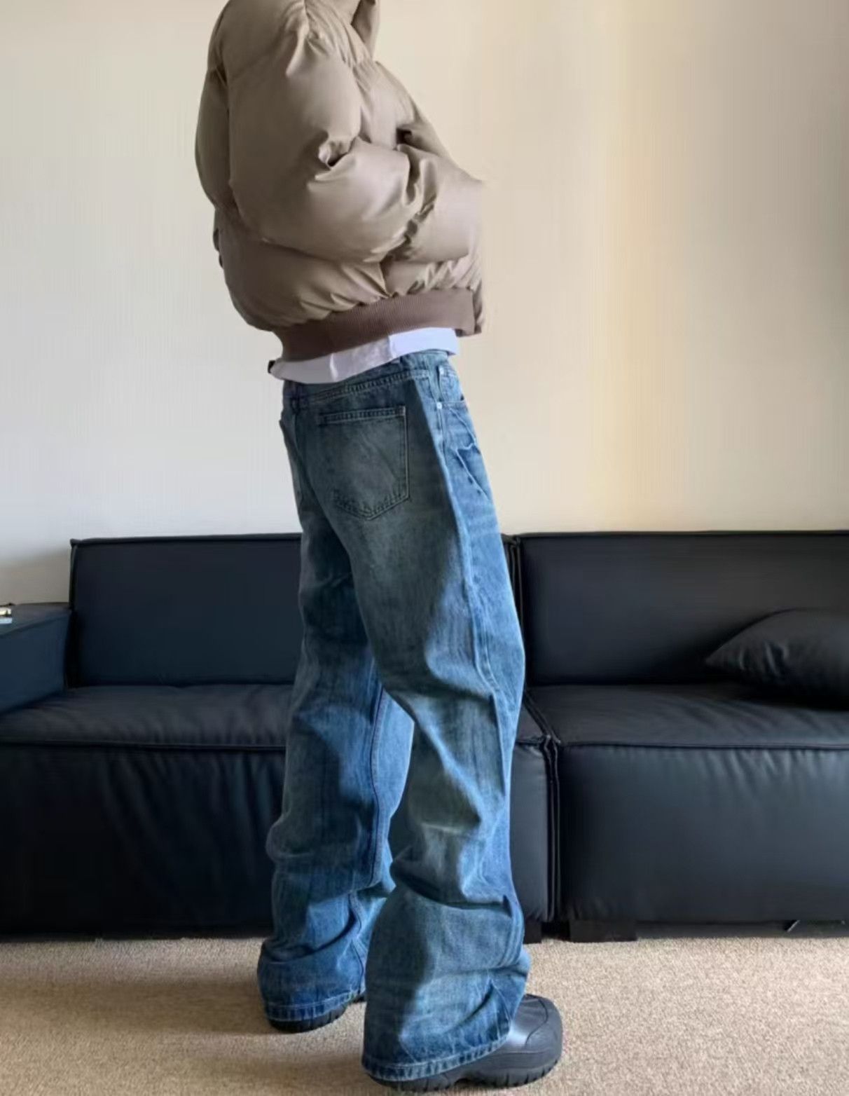 Japanese Brand × Jean American retro washed lightning straight wide-leg jeans Size US 32 / EU 48 - 3 Thumbnail