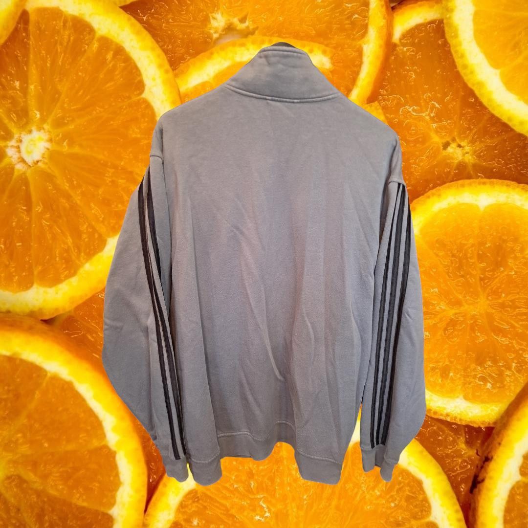 Adidas Adidas Gray with Black Striped Full Zip Track Jacket Size XL Size US XL / EU 56 / 4 - 6 Thumbnail