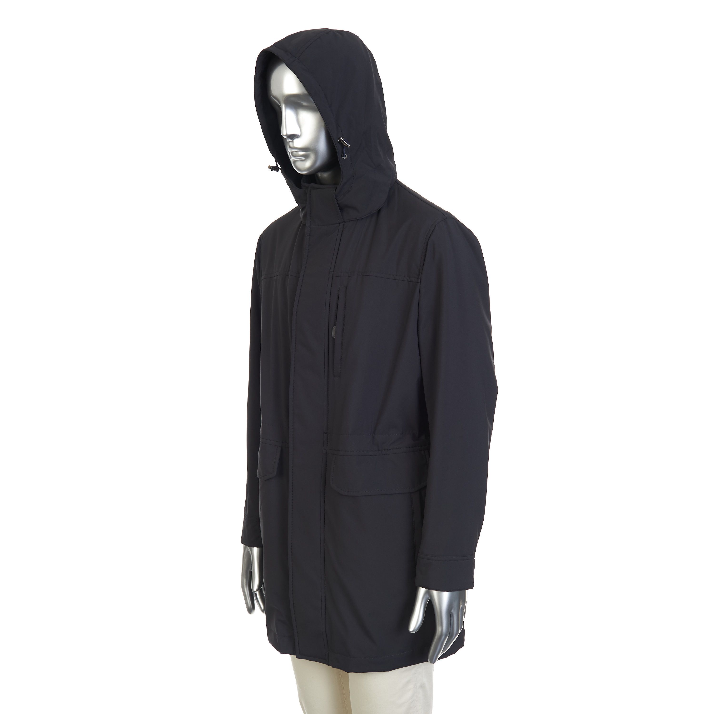 Brioni Parka Coat In Navy Blue Performa Nylon With Detachable Hood Size US S / EU 44-46 / 1 - 11 Thumbnail