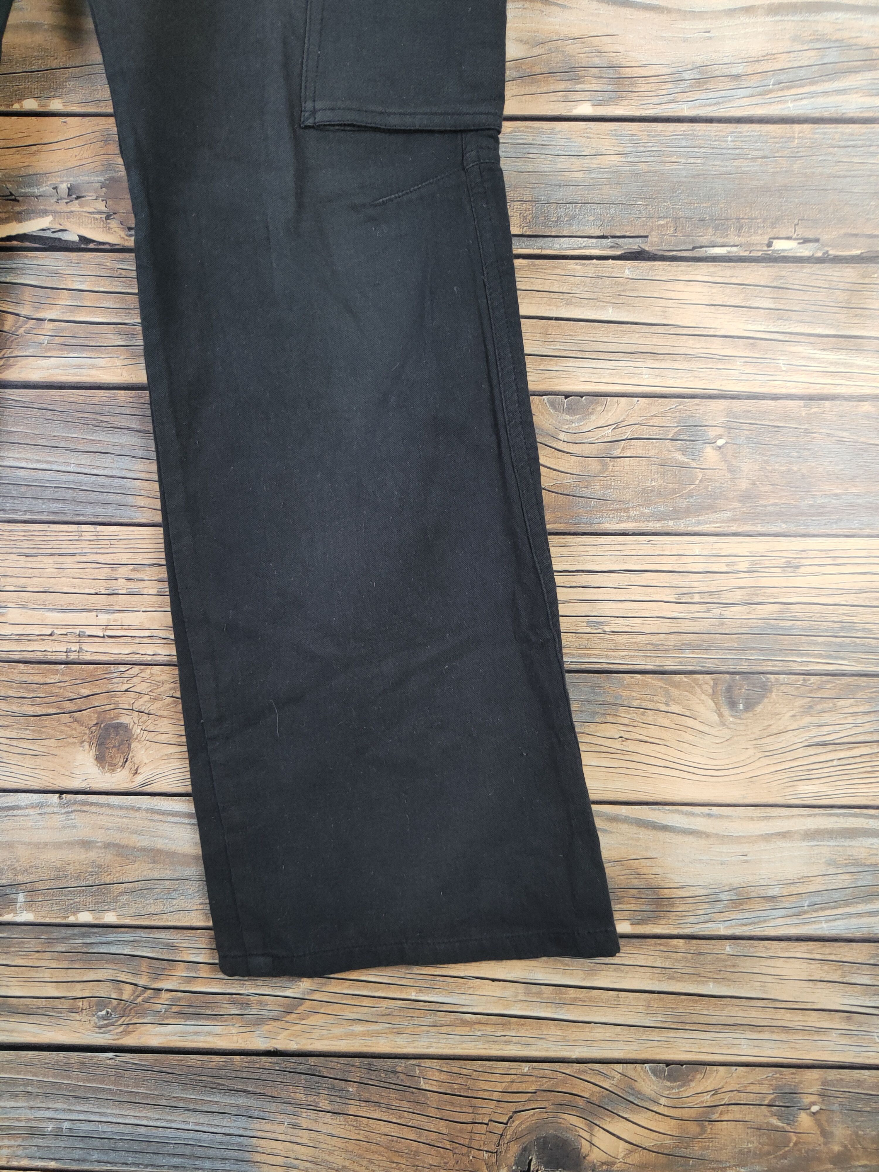 Japanese Brand DL Poe de Deux Black Multipocket Tactical Cargo Pants #1370 Size 29" - 6 Thumbnail