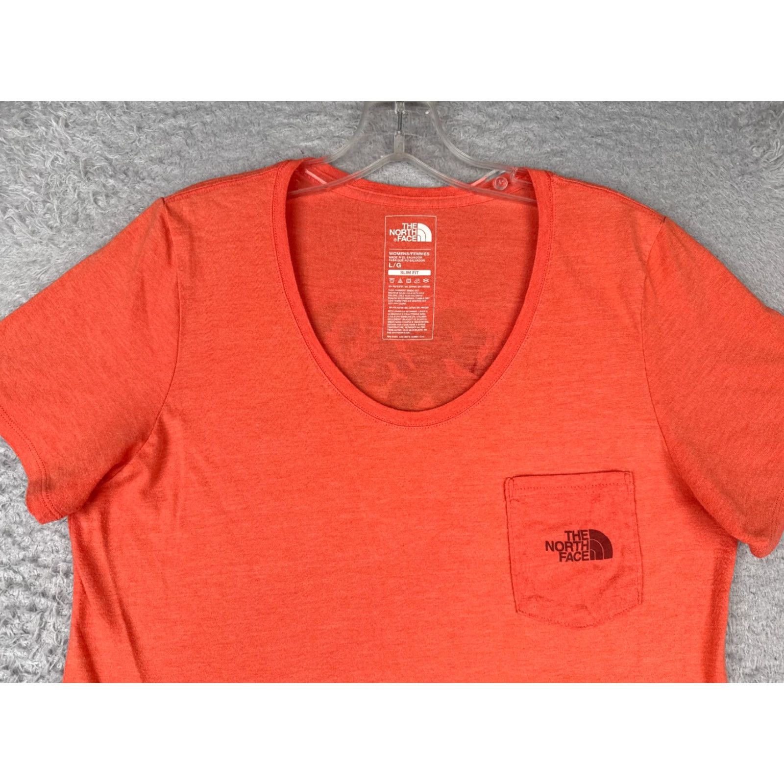 The North Face The North Face Shirt Women L Orange Scoop Neck Poly Blend Bear Logo Slim Fit Casual Short Sleeve Basic All Seasons Breathable Lightweight Regular Size L / US 10 / IT 46 - 5 Thumbnail