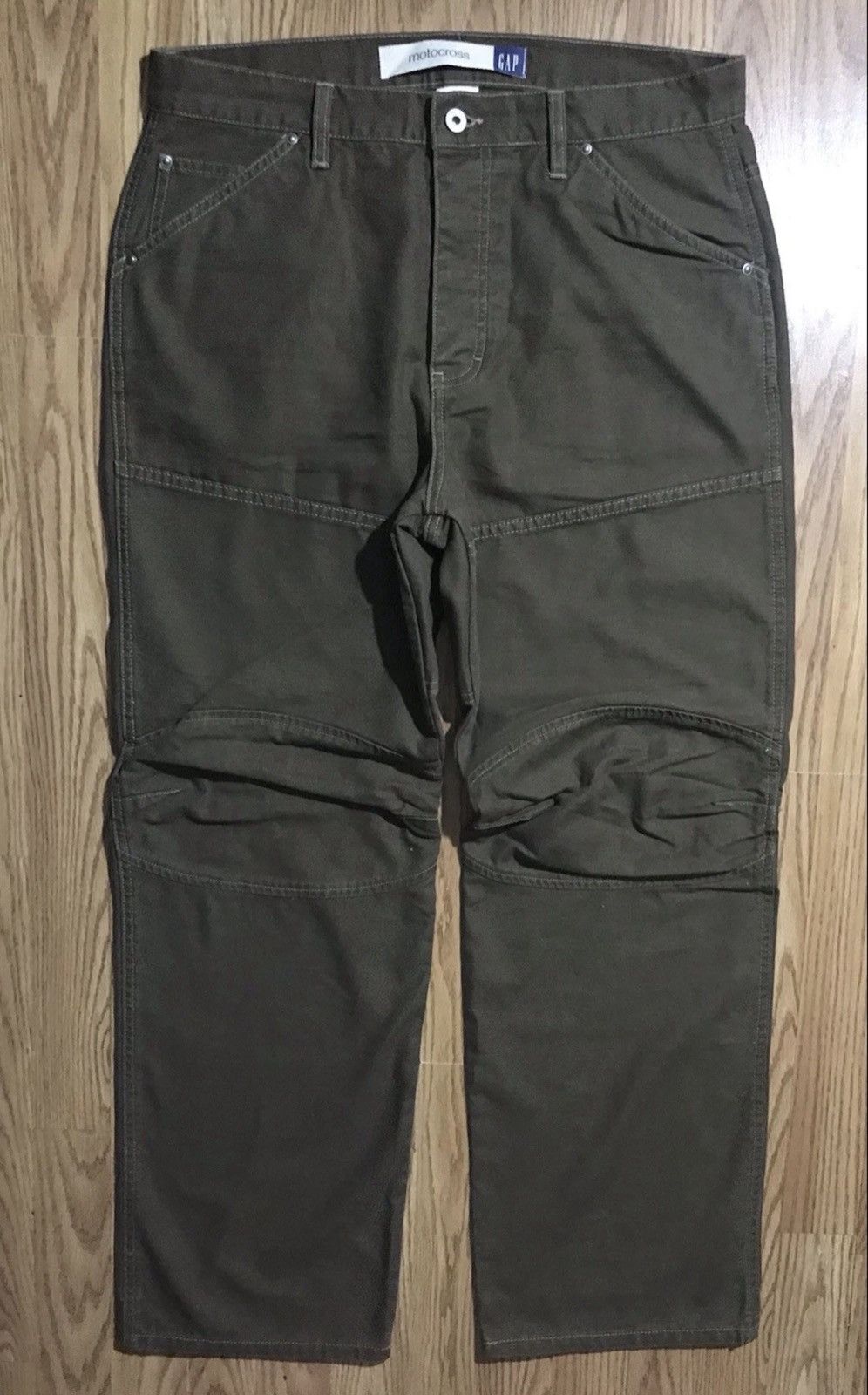 Gap Retro Y2K Motocross Pants Size 35 Brown Denim Canvas