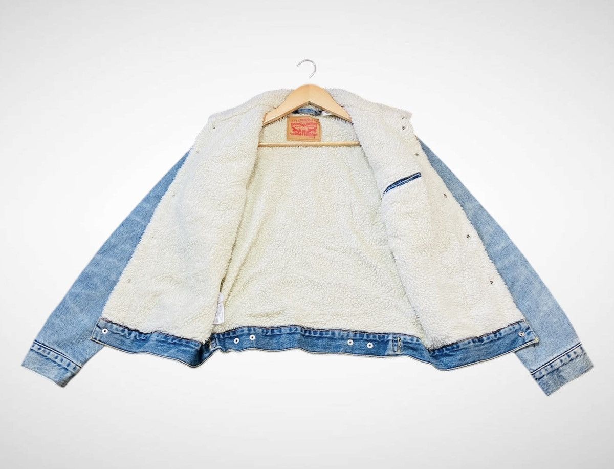 Levi's Levis Sherpa Lined Snap Button Trucker Jacket Size US S / EU 44-46 / 1 - 4 Thumbnail