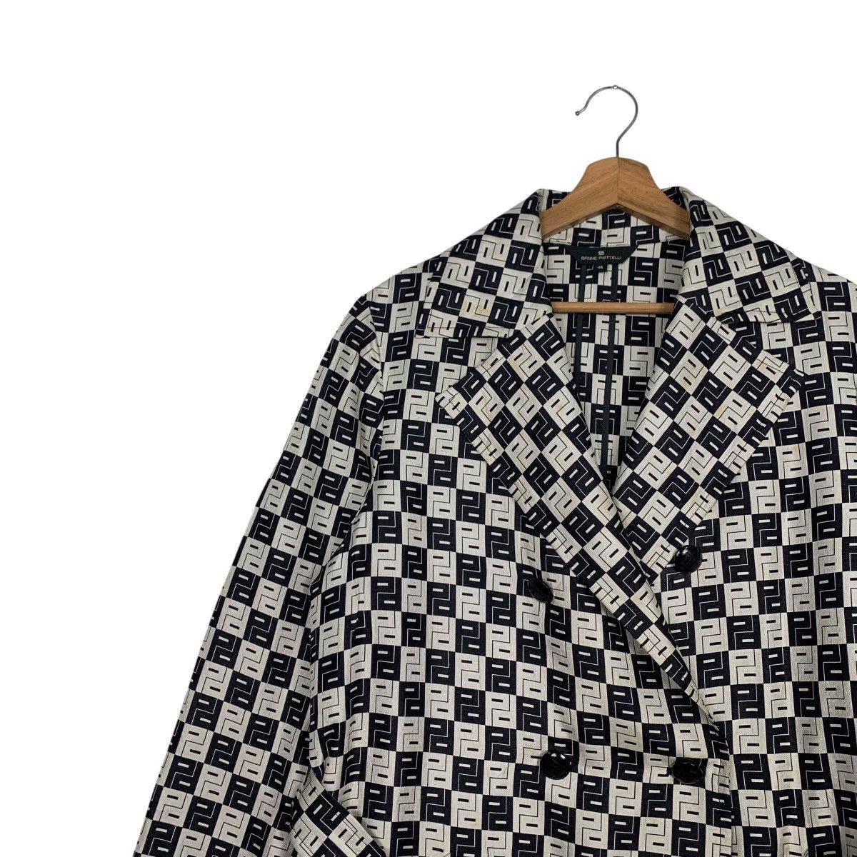 Bruno Piattelli BRUNO PIRTTELLI Checkered Trench Coat #2683-C120 Size L / US 10 / IT 46 - 7 Thumbnail