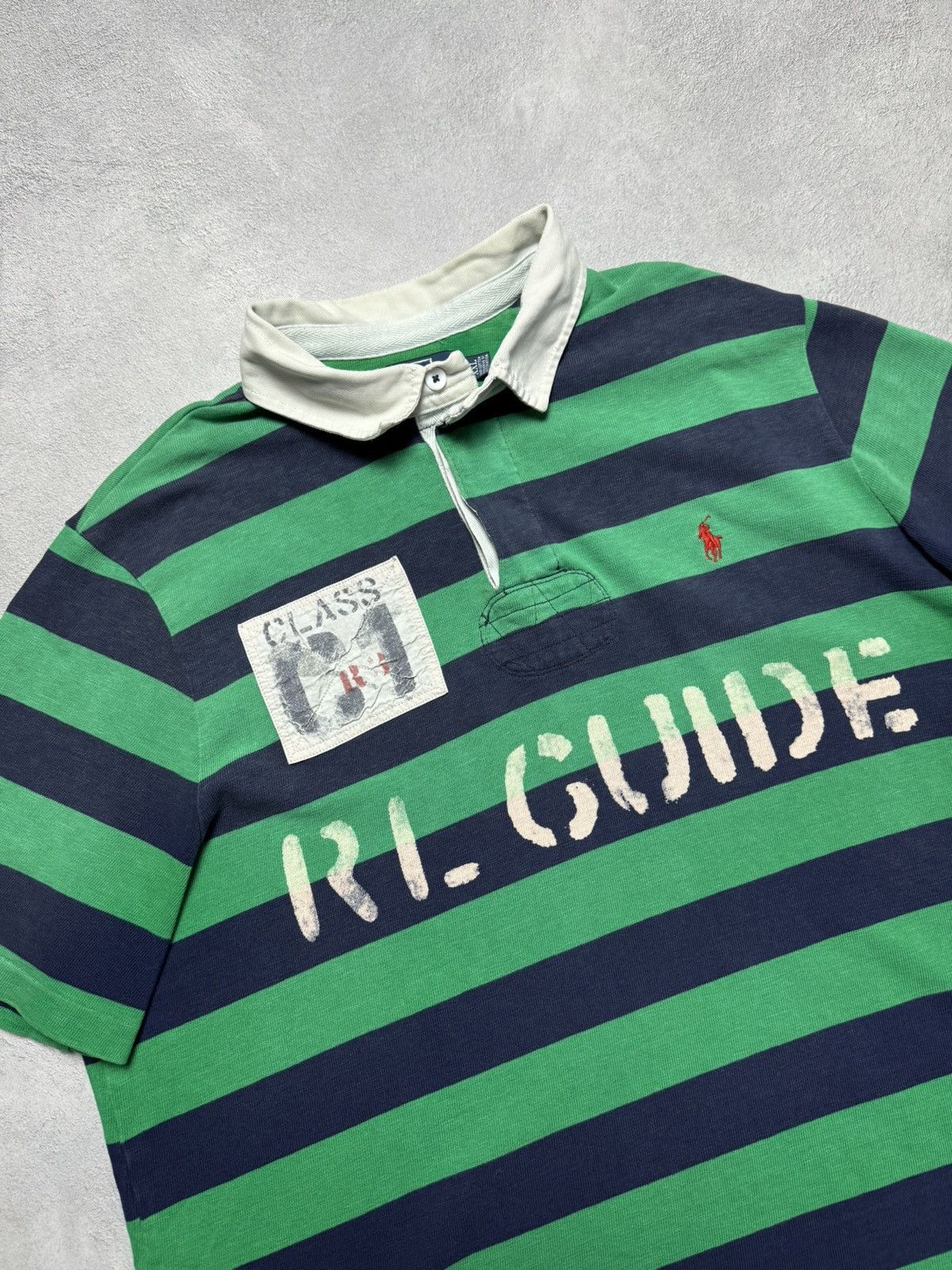 Polo Ralph Lauren Polo Ralph Lauren Class RL Claude Striped Rugby Polo Shirt Size US XXL / EU 58 / 5 - 3 Thumbnail