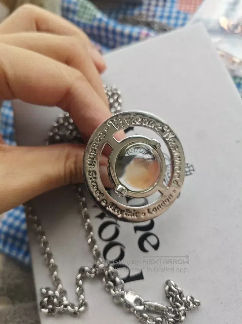 Vivienne Westwood vivienne westwood Silver Large Orb Necklace with Engraving Size ONE SIZE - 3 Thumbnail