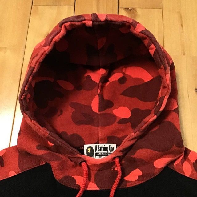 Bape BAPE logo pullover hoodie Red camo a bathing ape Size US L / EU 52-54 / 3 - 6 Thumbnail