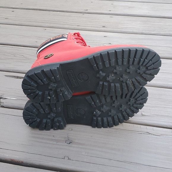 Timberland Timberland Premium 6" Red Nubuck Logo Spellout Limited Ed. Size US 8.5 / IT 38.5 - 6 Thumbnail
