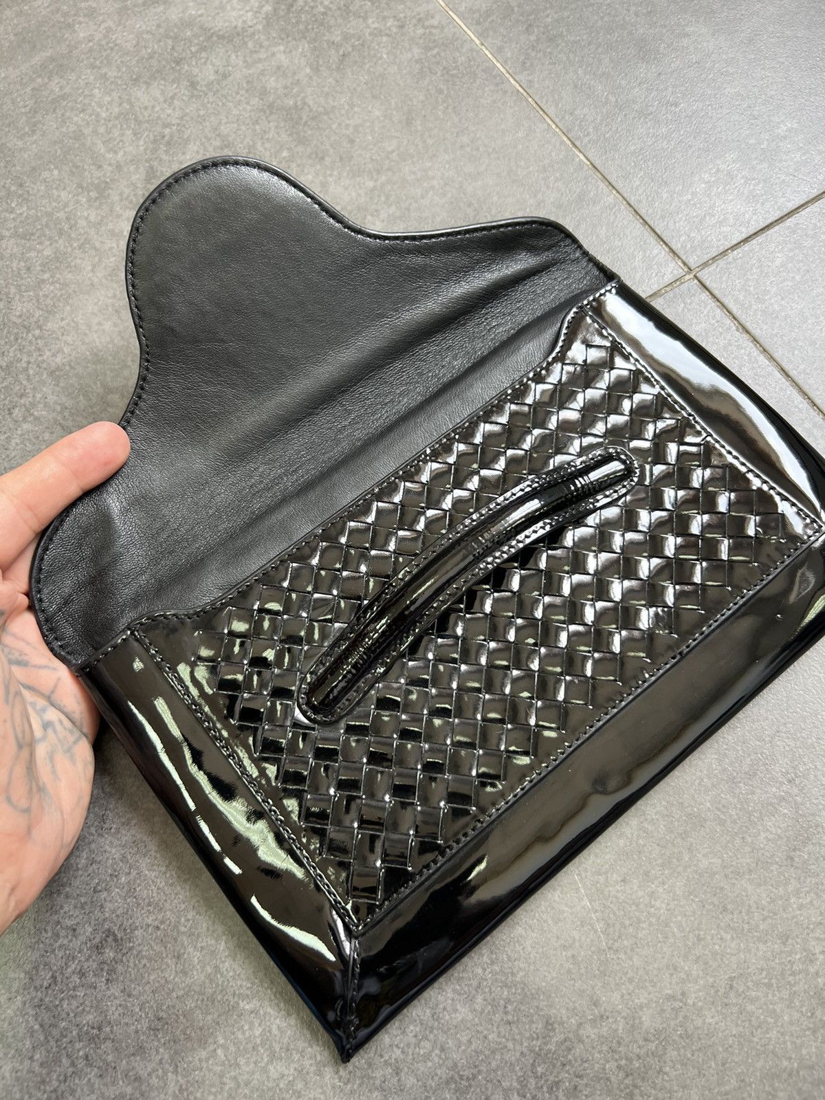 Bottega Veneta Bottega Veneta woven patient leather Clutch Size ONE SIZE - 2 Thumbnail
