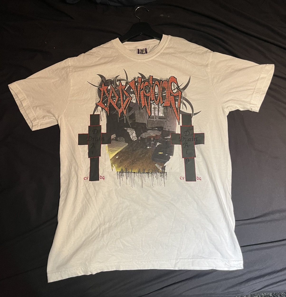 Band Tees Bladee Cold Visions Tour 2024 Merch Shirt Large Size US L / EU 52-54 / 3 - 3 Thumbnail