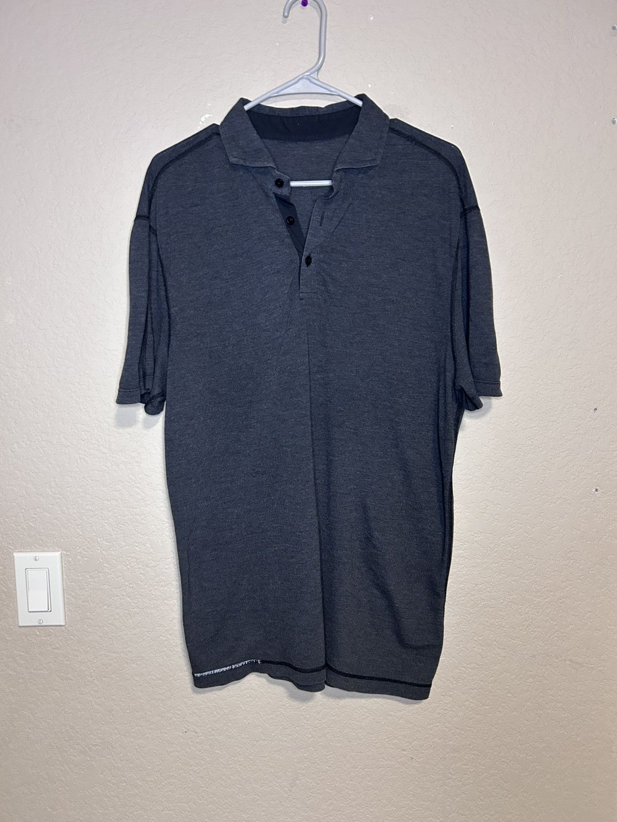 Lululemon Lululemon Tall Large Polo dark charcoal Size US XL / EU 56 / 4 - 1 Thumbnail