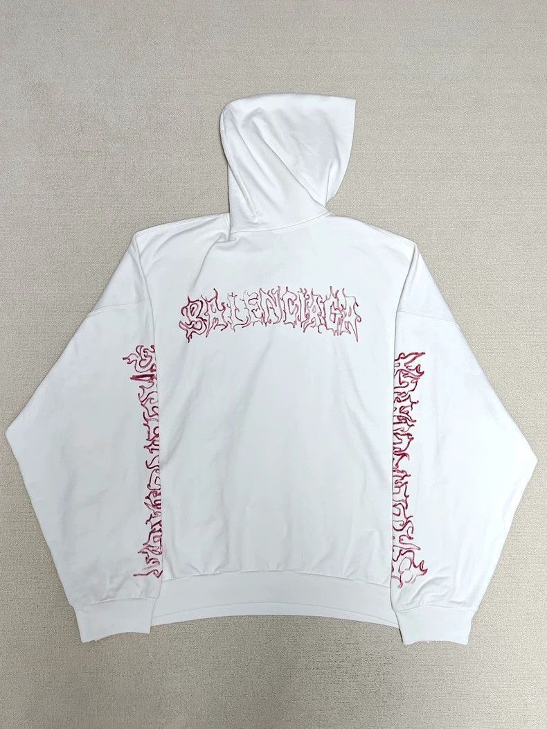 Balenciaga Balenciaga 24fw Dragon Pattern Flame Metal Hoodie-2506 Size US L / EU 52-54 / 3 - 2 Thumbnail