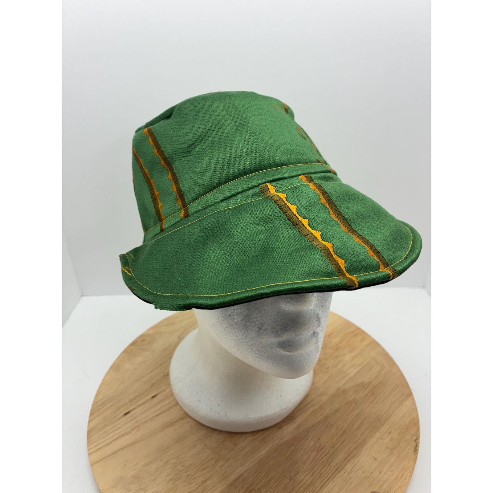 Other Forest Green Upcycled Bucket Hat – Handmade Size ONE SIZE - 10 Thumbnail