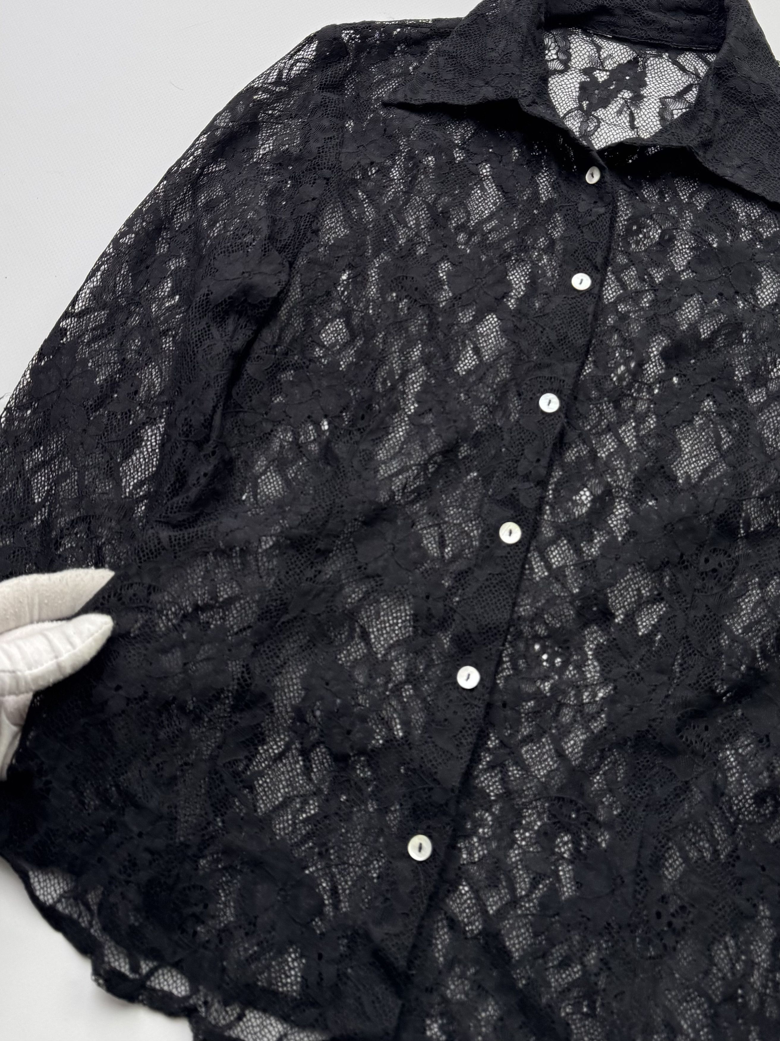 Vintage Vintage Mesh Lace Blouse B260 E2(V364) Size M / US 6-8 / IT 42-44 - 3 Thumbnail