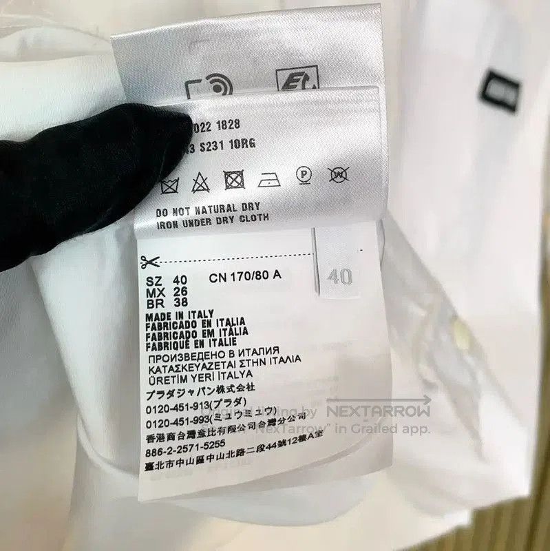 Miu Miu Miu Miu Summer White Cotton Short-Sleeve Shirt . Size M / US 6-8 / IT 42-44 - 8 Thumbnail