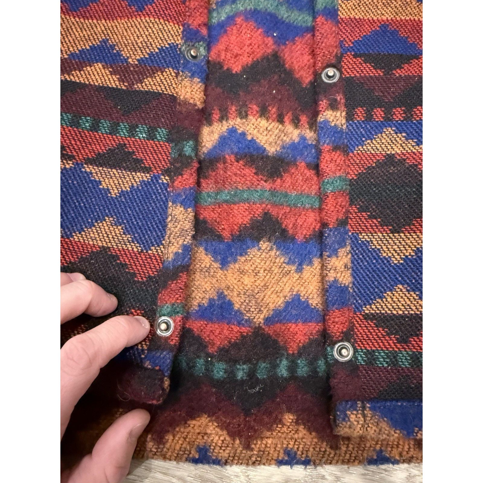 Vintage Vintage 80s International Denim Aztec Pattern Vest Liner Size US M / EU 48-50 / 2 - 3 Thumbnail