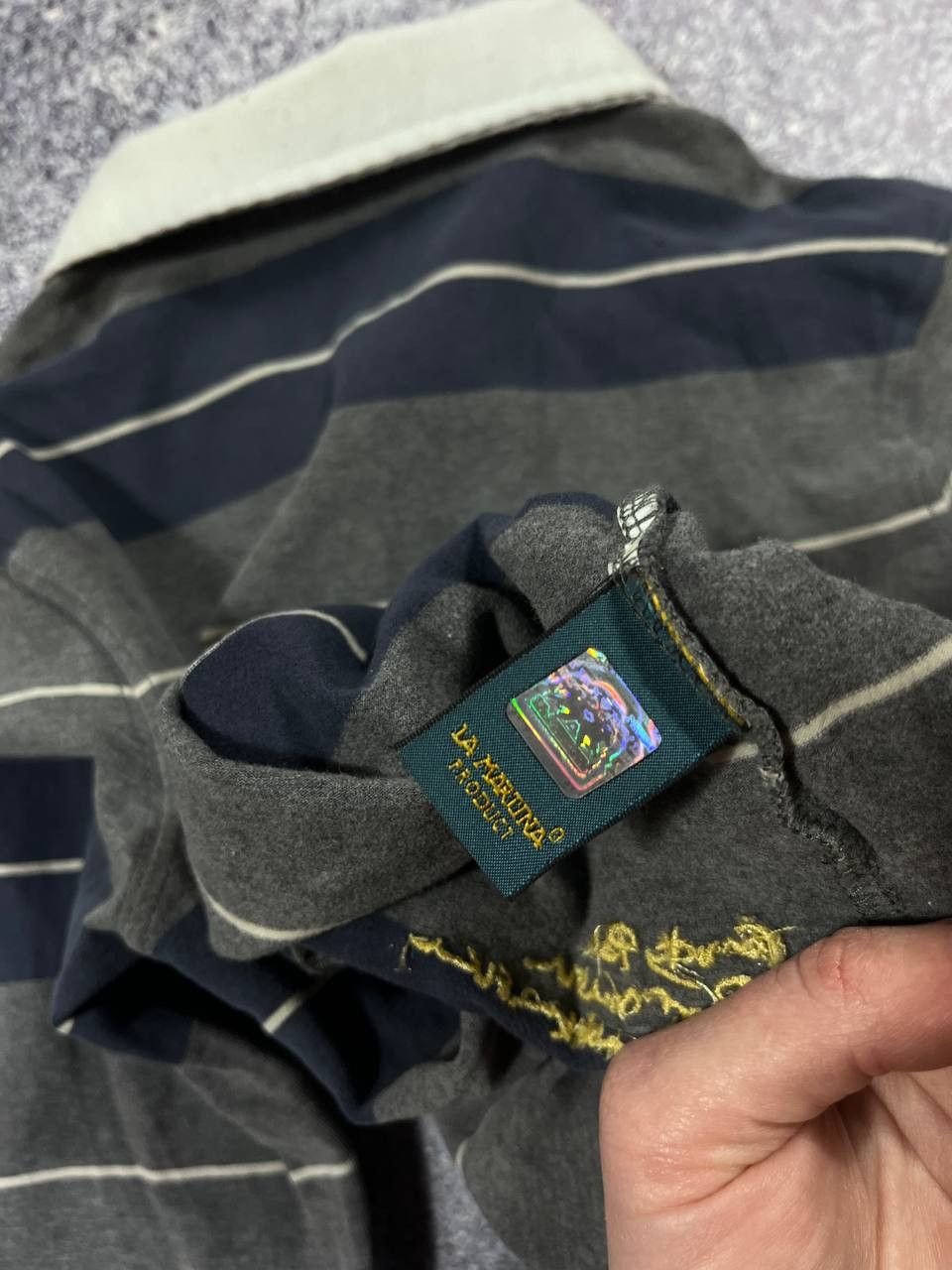 Vintage La Martina polo cashmere rugby long sleeve sweater