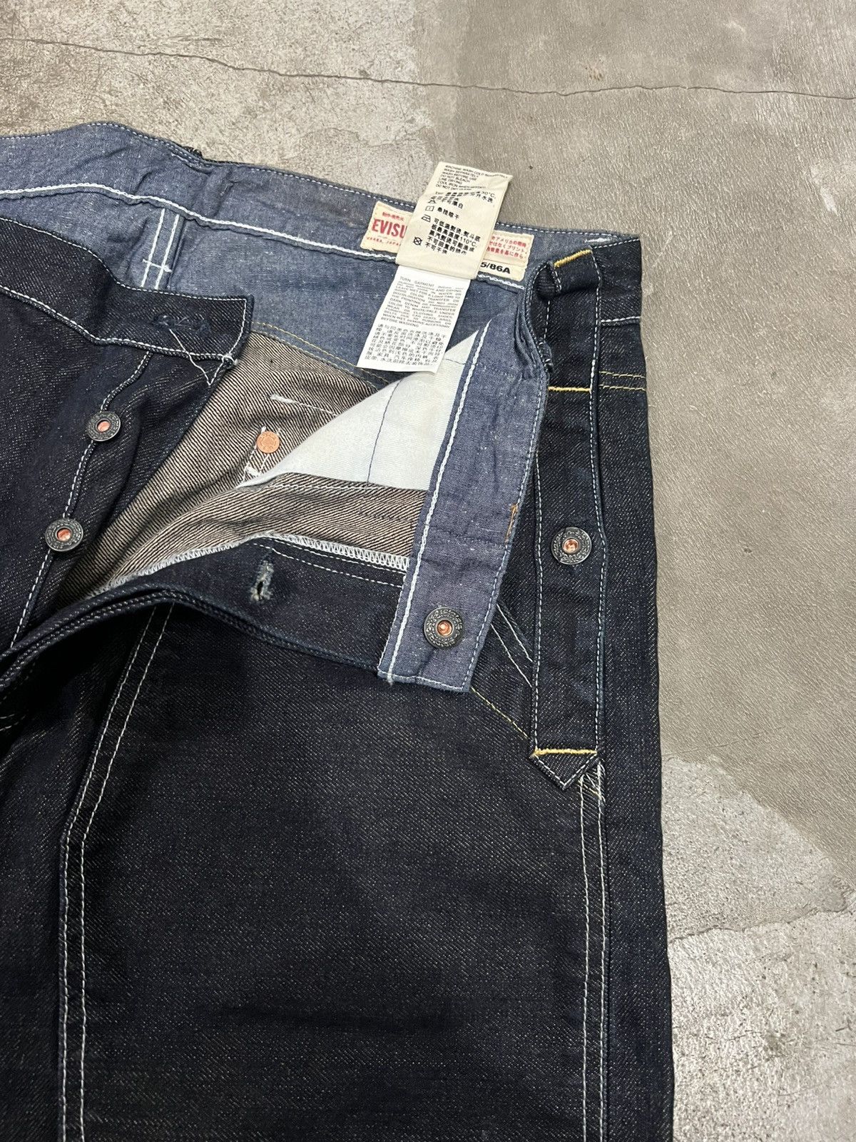 Evisu Vintage EVISU 2000 BUCKLE BACK SELVEDGE POCKET DENIM PANTS Size US 36 / EU 52 - 13 Thumbnail