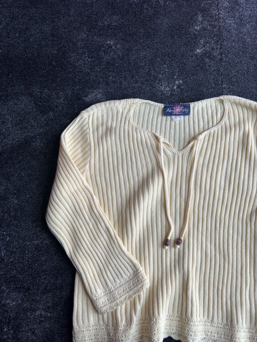 Vintage 1990S ABSOLUTELY CREATIVE COTTON SWEATER Size M / US 6-8 / IT 42-44 - 4 Thumbnail