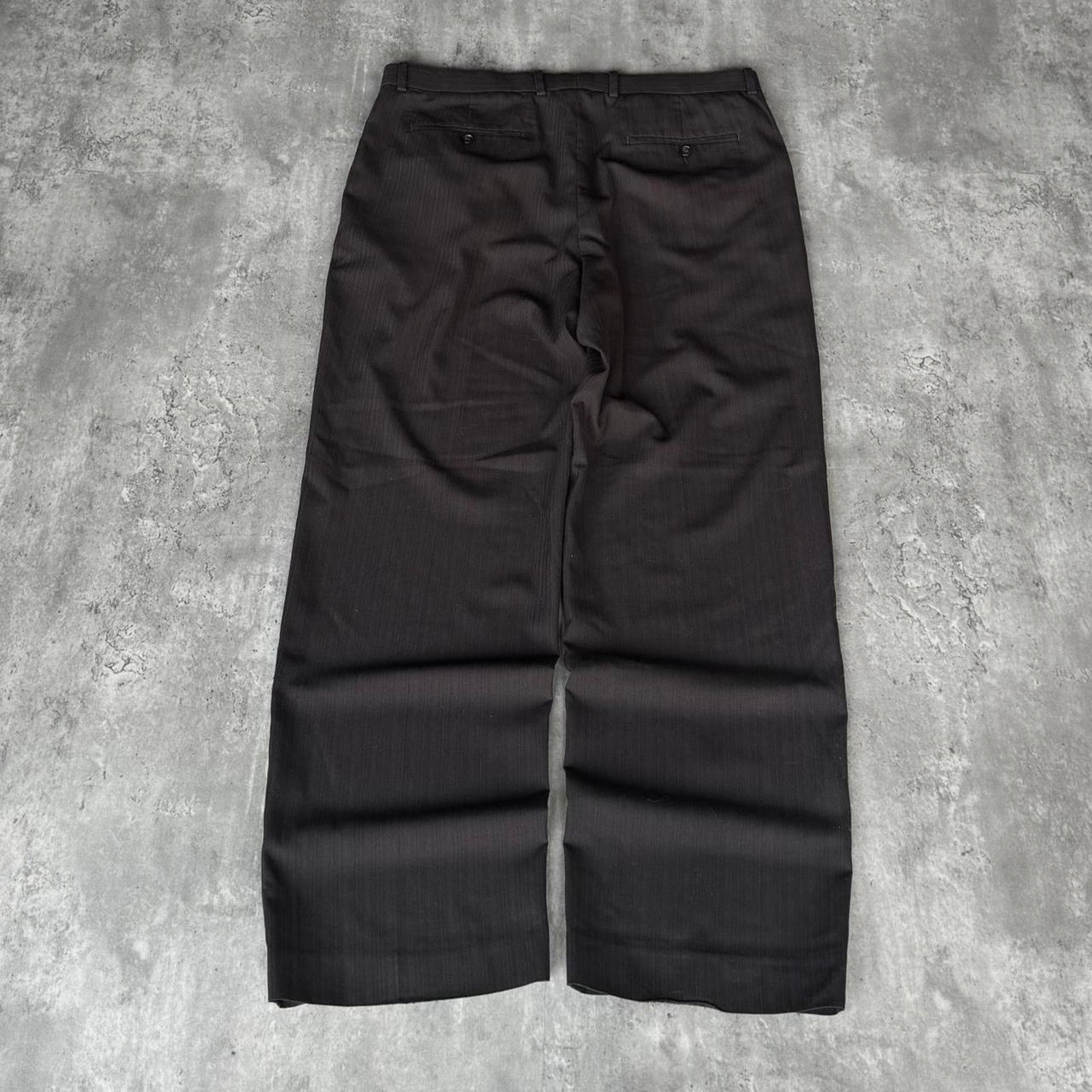 Japanese Brand × Perry Ellis Vintage Y2K Black Pinstripe Classic Fit Essential Pants Size US 35 - 2 Thumbnail